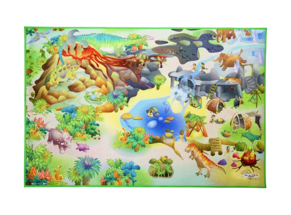 Dětský koberec LITTLE HIPPO - 112x75 cm - Park dinosaurů