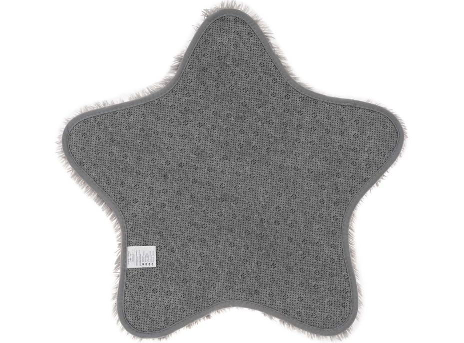 Dětský plyšový koberec SOFT STAR 60x60 cm - šedý