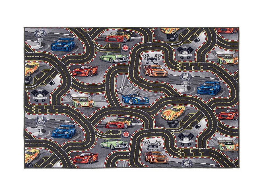 Dětský koberec CARS 2 ŠEDÝ 200x300 cm